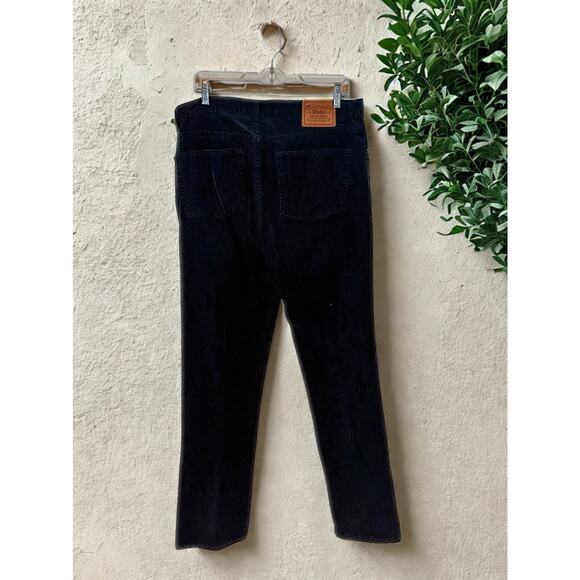 Polo Ralph Lauren Corduroy Pants Mens 34x34 Black Authentic Dungarees Vintage - Picture 3 of 10